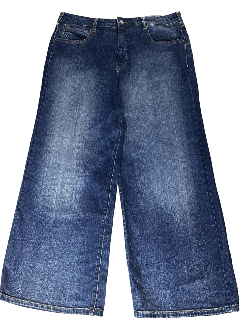 Pilcro Anthropologie Size 32 High Rise Wide Leg Dark Wash Jeans - Picture 2 of 12